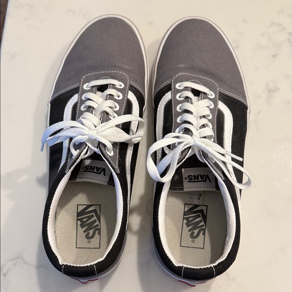 Vans Men's Gray and Black Sneakers
